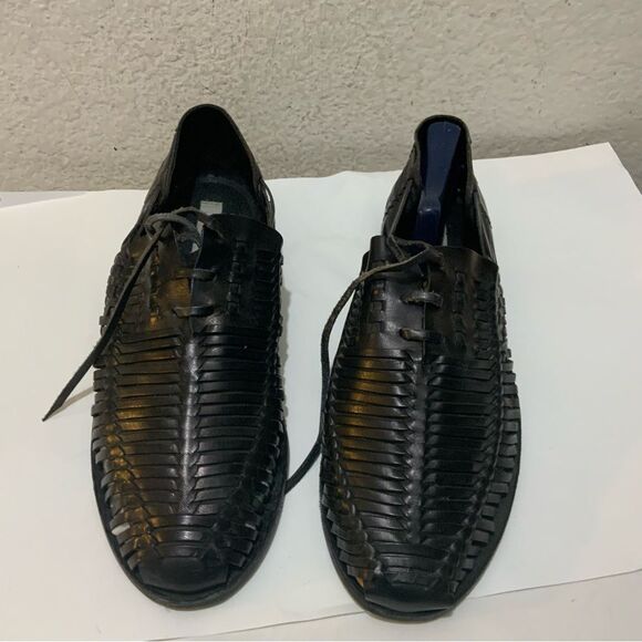 Steve Madden Men's Woven Leather Slip On Loafer black Size 12M soft soles - Picture 1 of 13